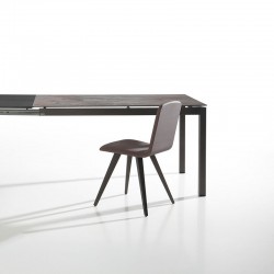 Mesa de cocina DINA extensible en porcelánico.
