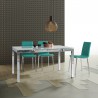 Mesa de cocina DINA extensible en porcelánico.