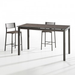Mesa celeste en cristal extensible