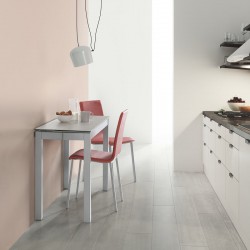 Mesa de cocina Lugano extensible en cristal