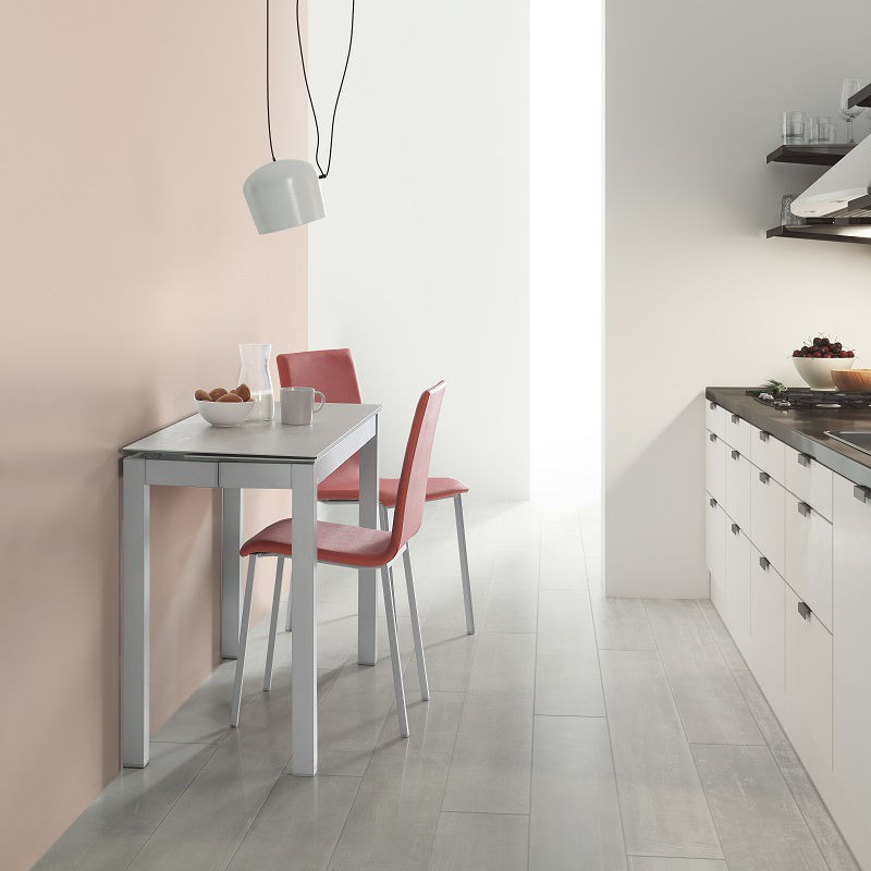 Mesa de cocina Lugano extensible en cristal
