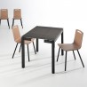 Mesa de cocina Lugano extensible en cristal