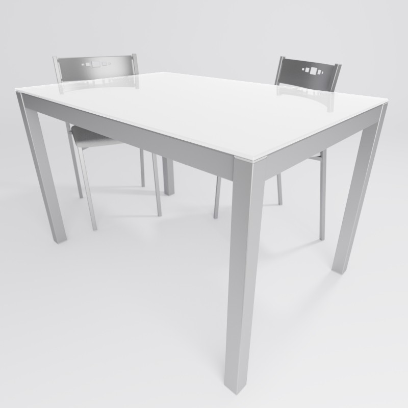 Mesa de cocina fija leo cristal