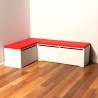 Banco de cocina Cuore rojo