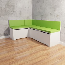 Rinconera de cocina Corner tapizado verde