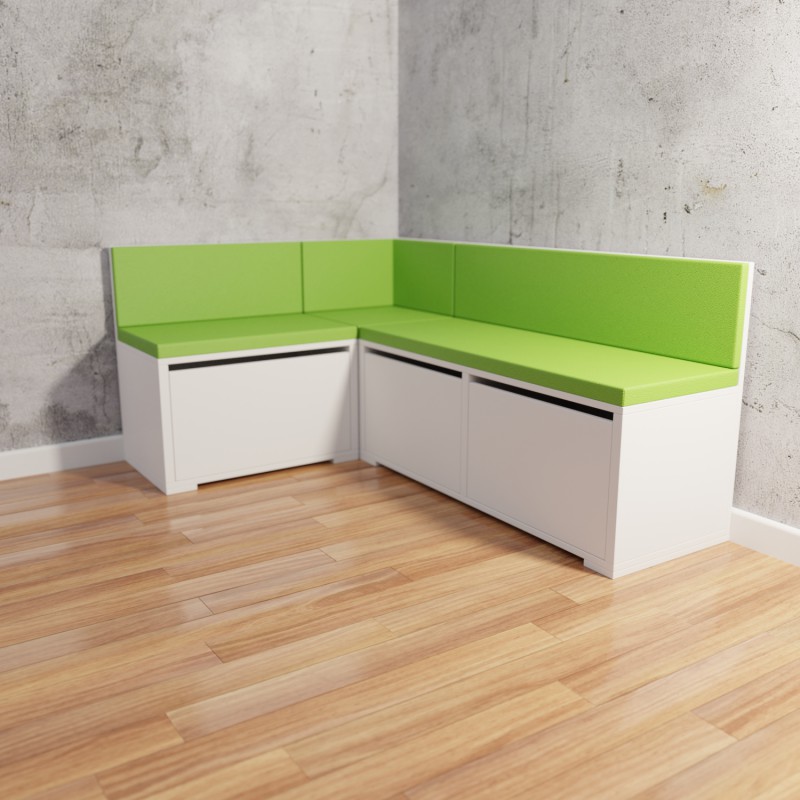 Rinconera de cocina Corner tapizado verde