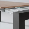 Mesa de cocina extensible Fanny en cristal