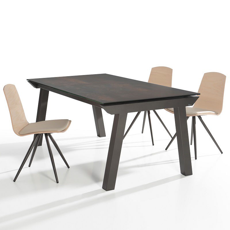 Mesa de cocina extensible KO en porcelánico