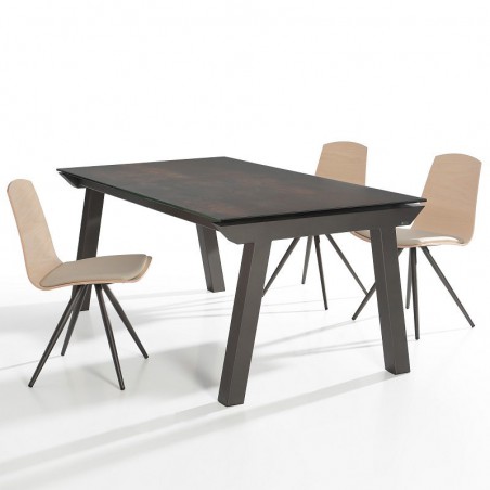 Mesa de cocina extensible KO en porcelánico