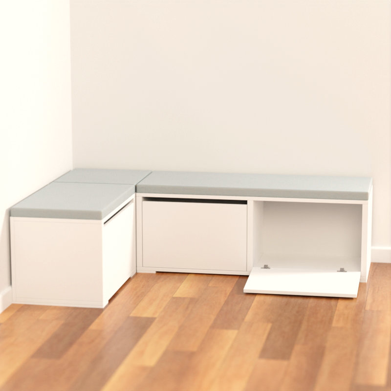 banco para cocina Cuore con almacenaje