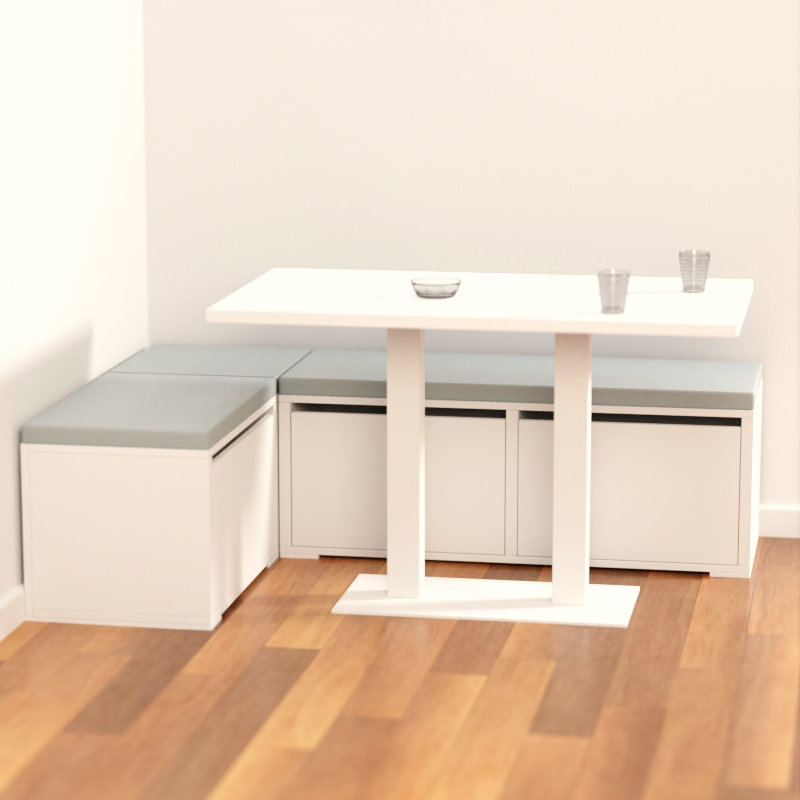 Rinconera de cocina CUORE con asiento tapizado