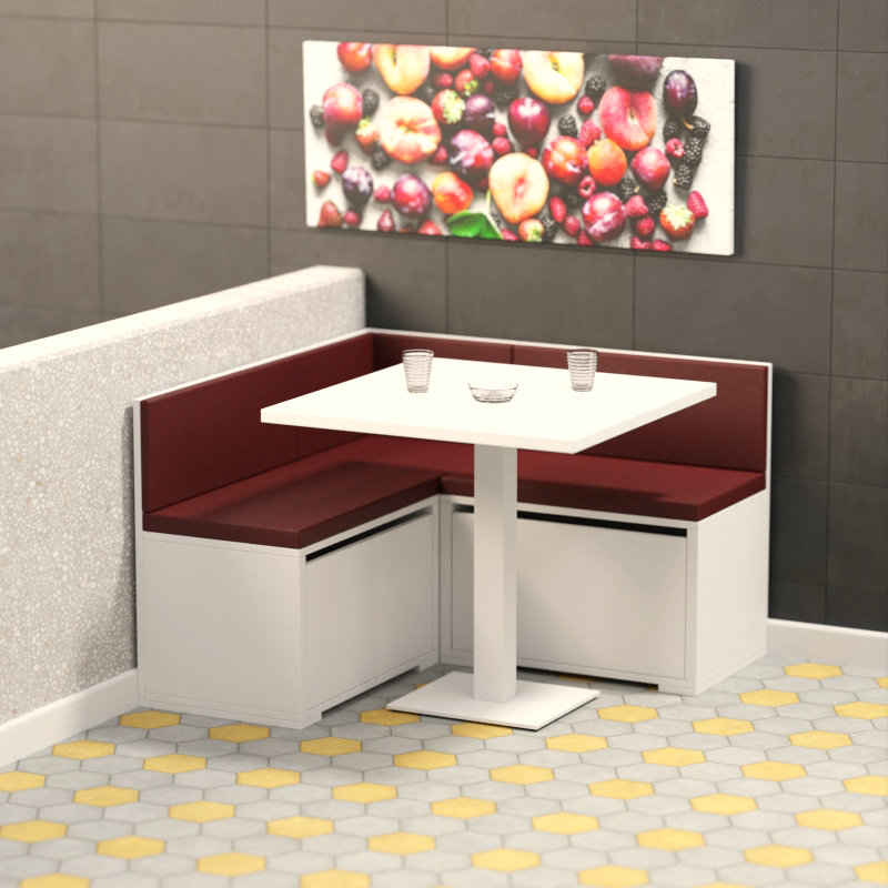 Rinconera de cocina CORNER con asiento tapizado